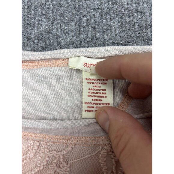 Sundance Shirt Womens Medium Gray Lace Yoke Hi Low Open Back Boho Tunic Top - Picture 3 of 7